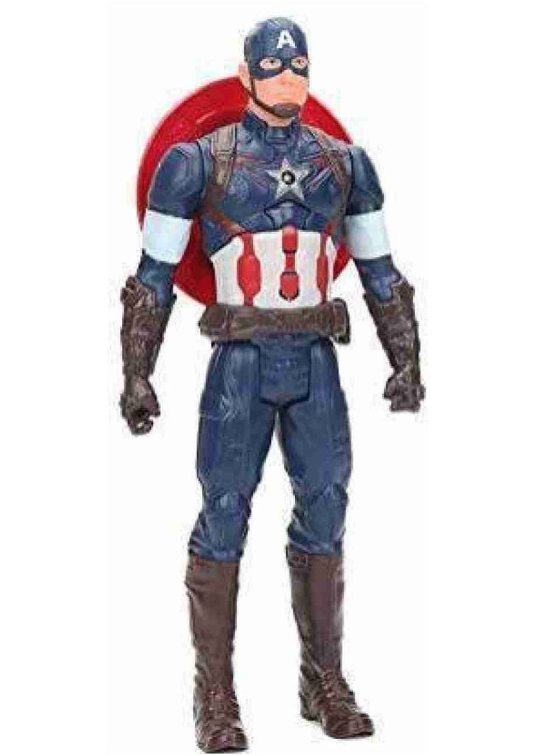 Marvel Titan Hero Series Collectible 12-Inch Captain America Action Figure, Toy for Ages 4 and Up