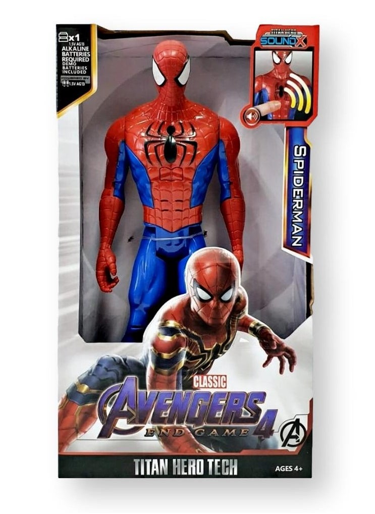 Spiderman Figure, Spiderman Ultimate Titan Hero Series, Spiderman Action Figure, Action Figure 30 cm Titan Hero Birthday Gift for Kids from 4 Years+ (Spiderman)