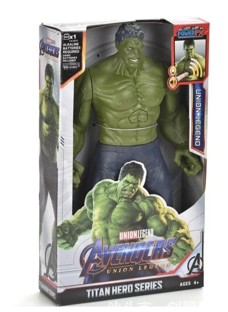 Hulk Figure, Hulk Ultimate Titan Hero Series, Hulk Action Figure, Action Figure 30 cm Titan Hero Birthday Gift for Kids from 4 Years (Hulk)