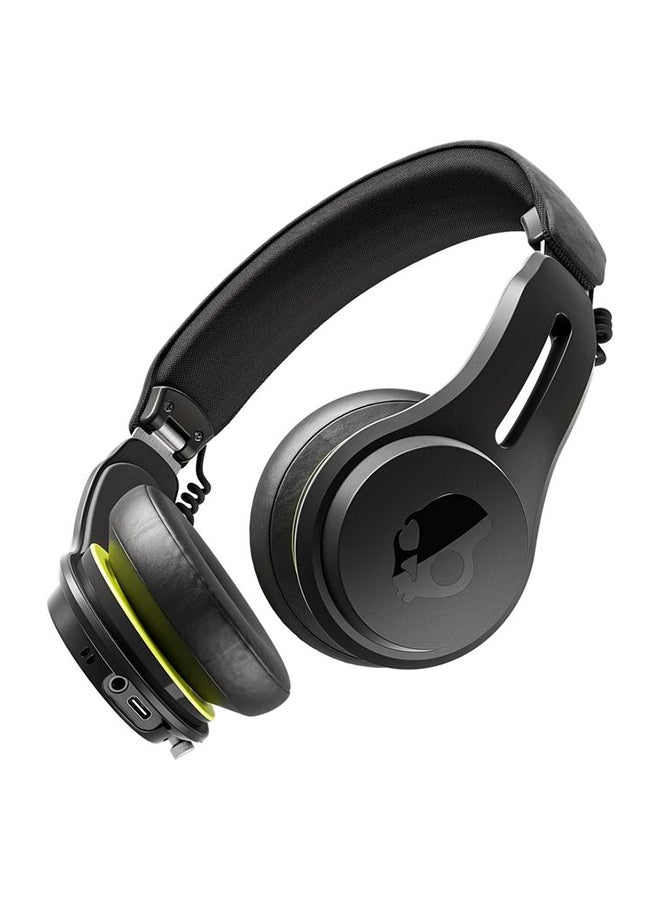 Icon ANC On-Ear Active Noise Cancelling Wireless Bluetooth Headphones, 60 Hr Battery, Microphone, Works with iPhone Android Black