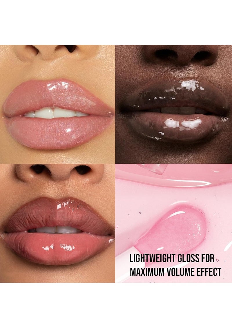 Lip Plumper Gloss 2 PCS, Natural Lips Plump Plumping Lip Oil, Lip Treatment for Dry Cracked Lips Reduces Lip Lines, Piña Colada Lips Plumpers, Mint &Cucumber Lips Moisturizer