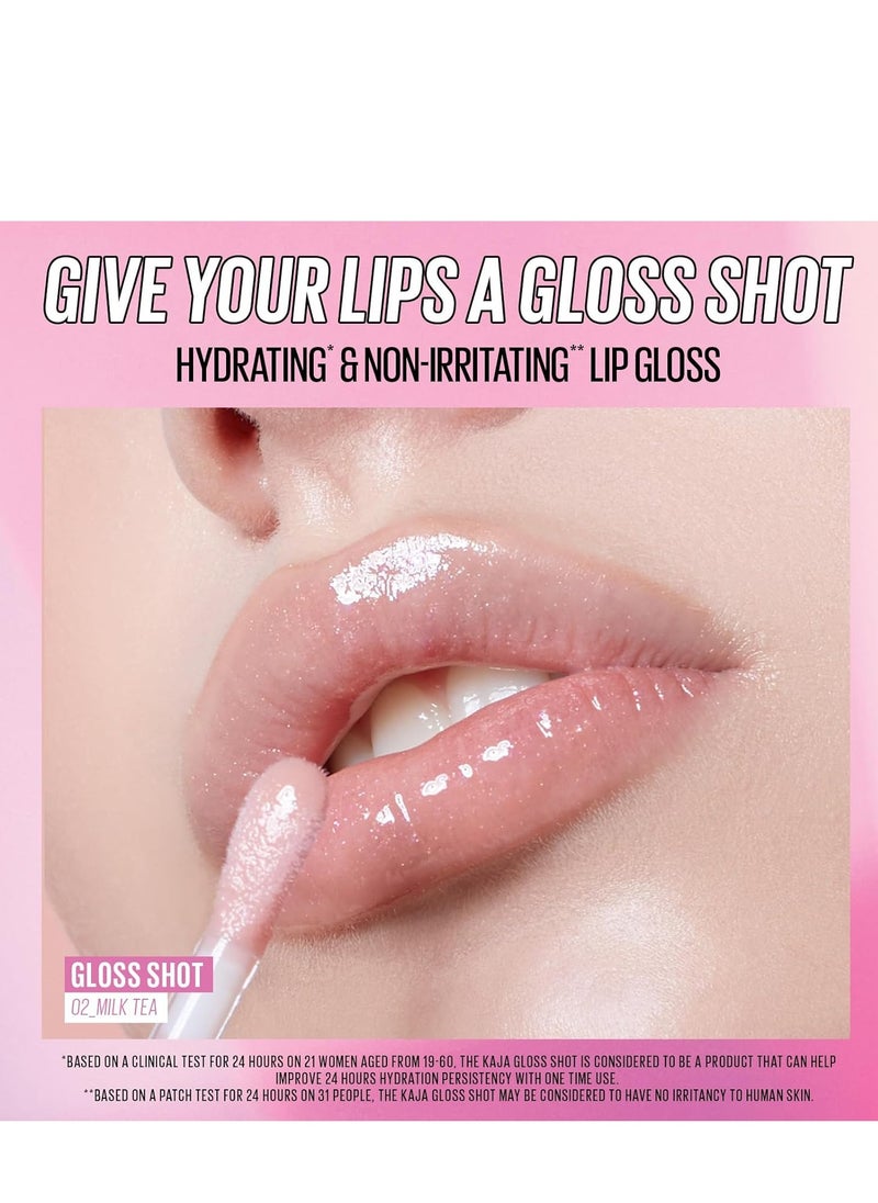 Kaja Lip Gloss - Gloss Shot | Gift, with Jojoba Oil, Sheer, Hydrating, Juicy, Plumper Looking Lips, 01 Crystal Clear, 0.14 Fl Oz
