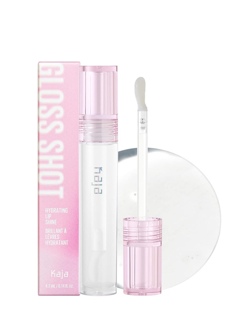 Kaja Lip Gloss - Gloss Shot | Gift, with Jojoba Oil, Sheer, Hydrating, Juicy, Plumper Looking Lips, 01 Crystal Clear, 0.14 Fl Oz