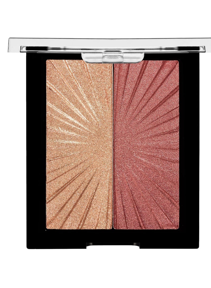 MegaGlo Blushlighter, Blendable Blush & Highlighter Set, Shimmery Metallic Finish, Flash Me Flash Me