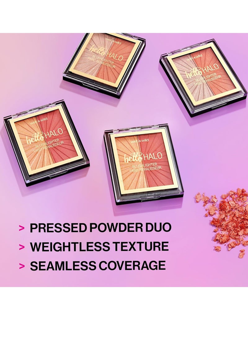 MegaGlo Blushlighter, Blendable Blush & Highlighter Set, Shimmery Metallic Finish, Flash Me Flash Me