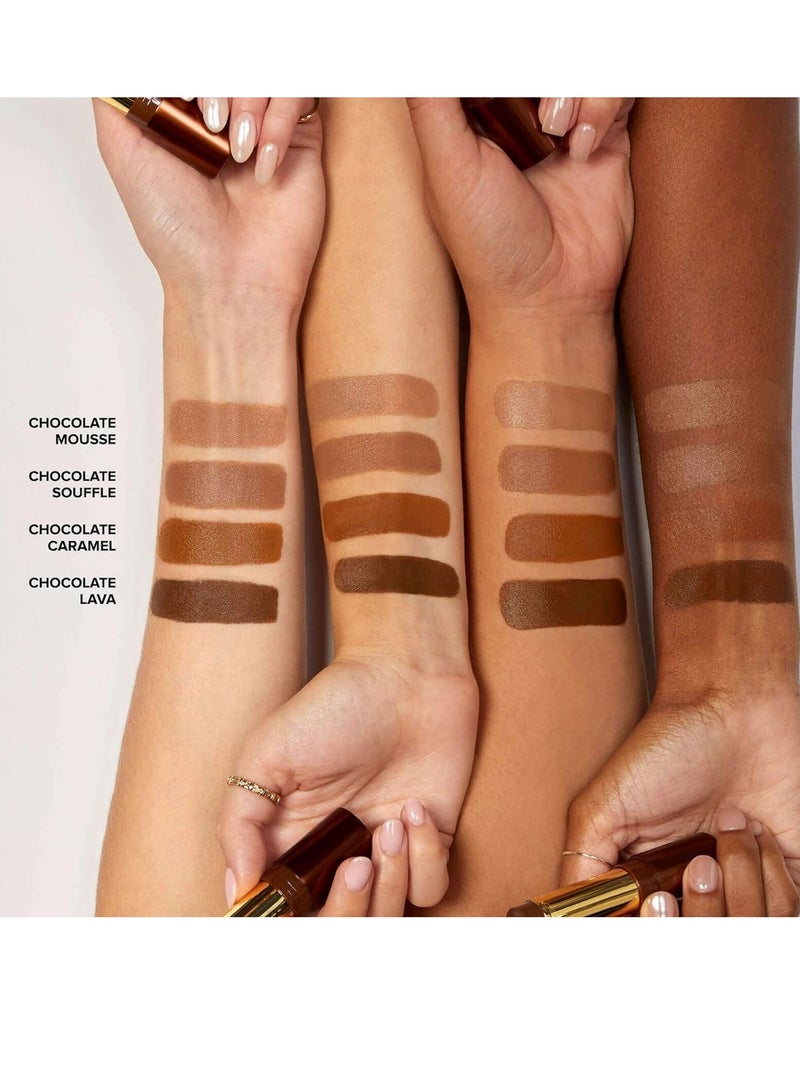 Chocolate Soleil Melting Bronzing & Sculpting Stick | Cream, Lightweight, Vegan + Cruelty Free, 0.28 oz. Chocolate Souffle