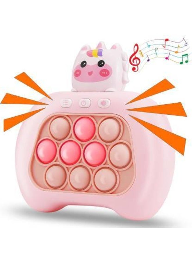 Quick Push Bubble Pop Popit Game Squeezing Stress Relief Toy with Music & Light  (Pink)