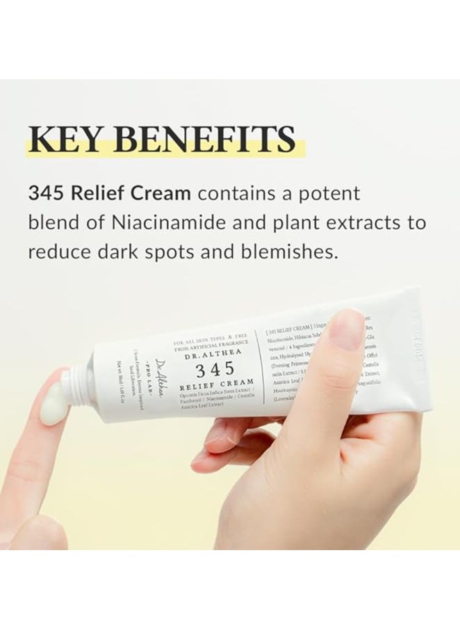 Dr.Althea Post Acne Care Set | 345 Relief Cream 50 ml & Vitamin C Boosting Serum 30 ml
