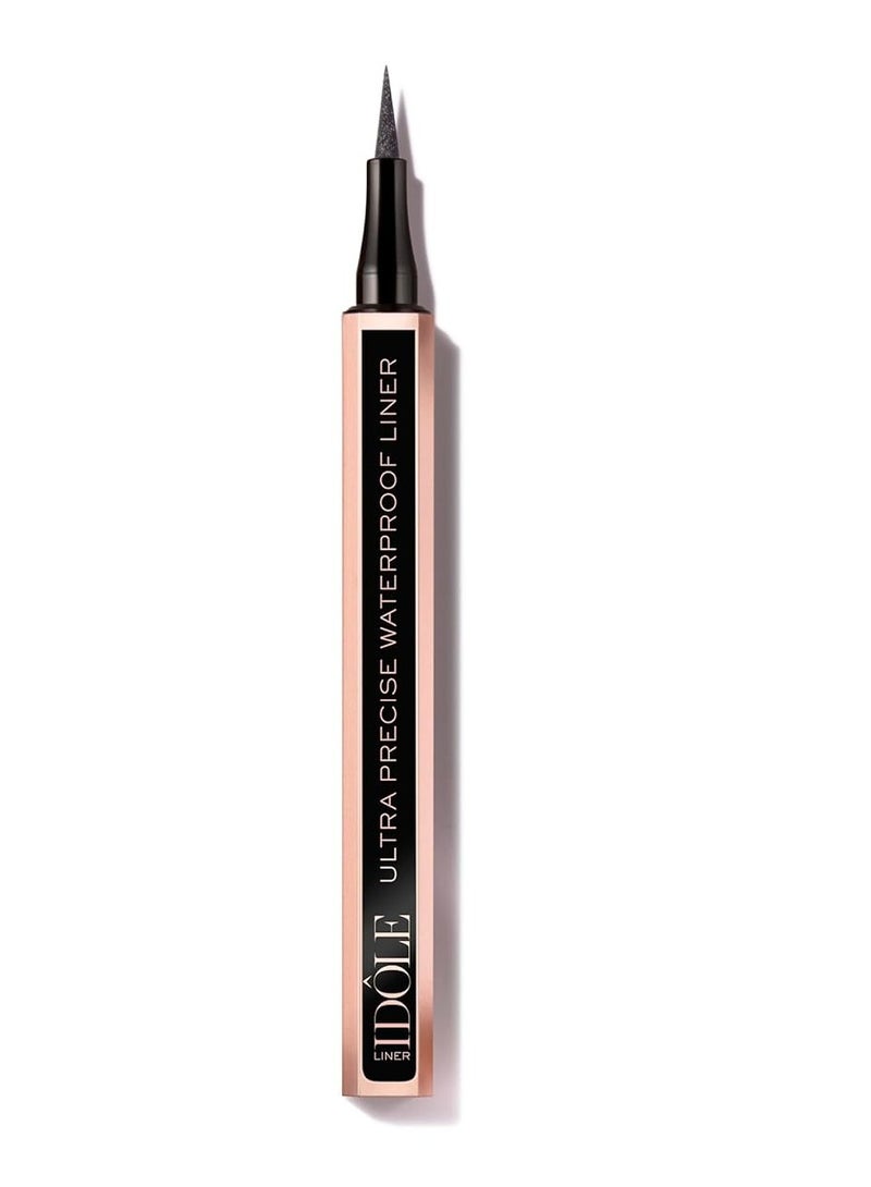 Idôle Ultra-Precise Felt Tip Waterproof Liquid Eyeliner for 24Hr Smudge-Resistant Wear Glossy Black