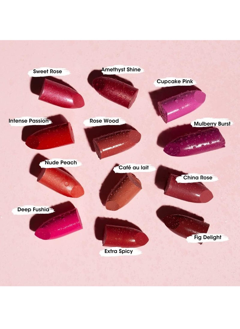 Cosmetics Lasting Bold Colour Hydrating Lipstick Infused with Nutrients 3 5g Rose Wood