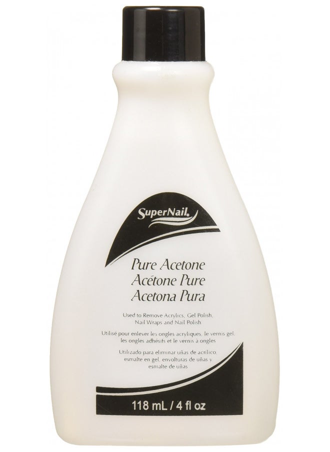 Super Nail Pure Acetone, 4 Fl Oz