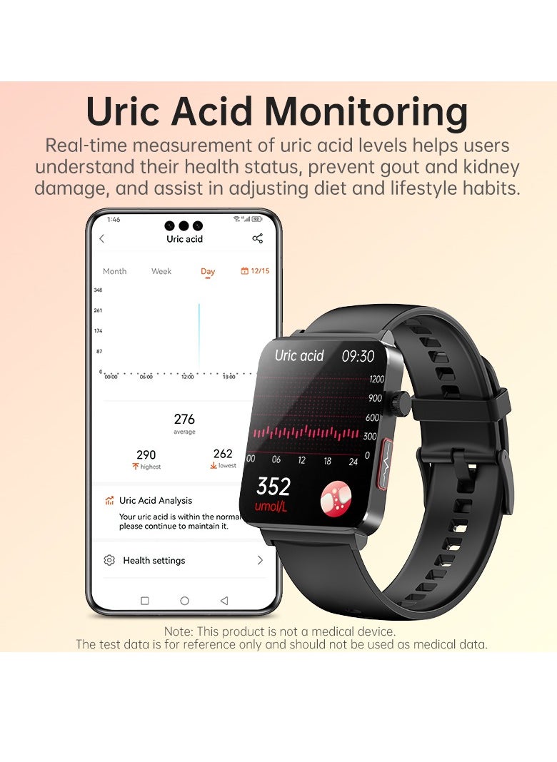 KS03PRO Smartwatch 1.96 Inch Colour Touch Screen Bluetooth Call ECG HRV Remote Care Android 8.0 Apple 11 250mAh Bluetooth 5.3