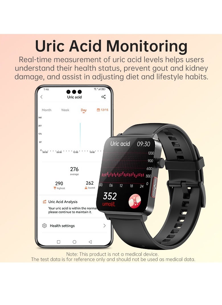 KS03PRO Smartwatch 1.96 Inch Colour Touch Screen Bluetooth Call ECG HRV Remote Care Android 8.0 Apple 11 250mAh Bluetooth 5.3