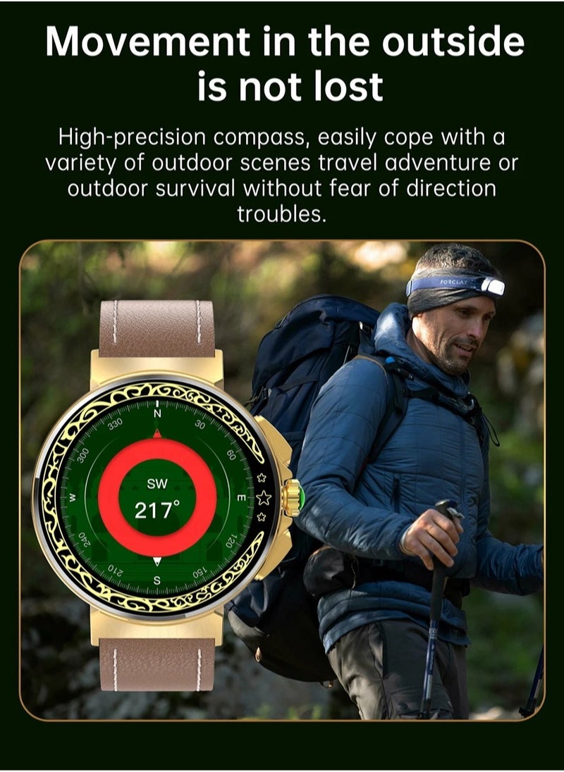 Wrist Watch with Compass for Men and Women, Compatible with Android and iOS