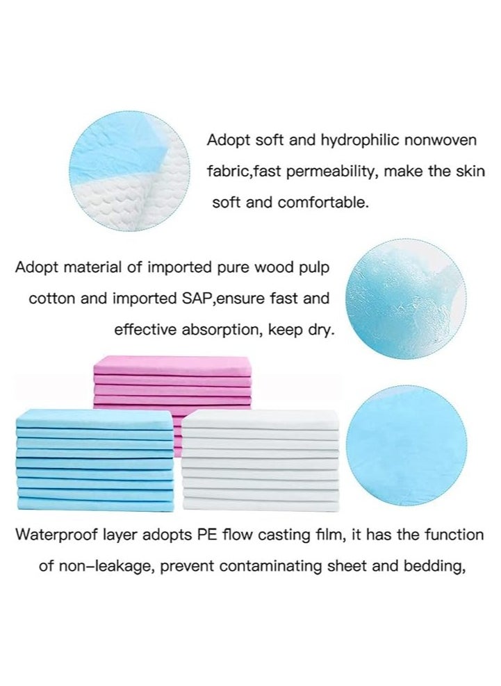 Disposable Changing Mats, 90 Counts, Soft Waterproof Mat, Portable Leak Proof Changing Mat, New Mom Leak-Proof Under pad, Mattress Table Protector Pad