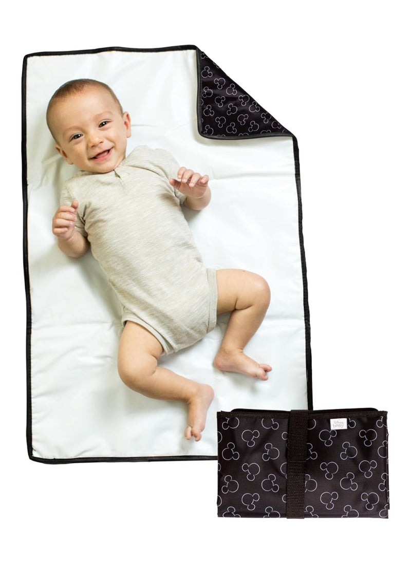 Disney Baby By Full Body Portable Changing Pad For Baby, Mickey Black, 19X30 Inch (Pack Of 1)