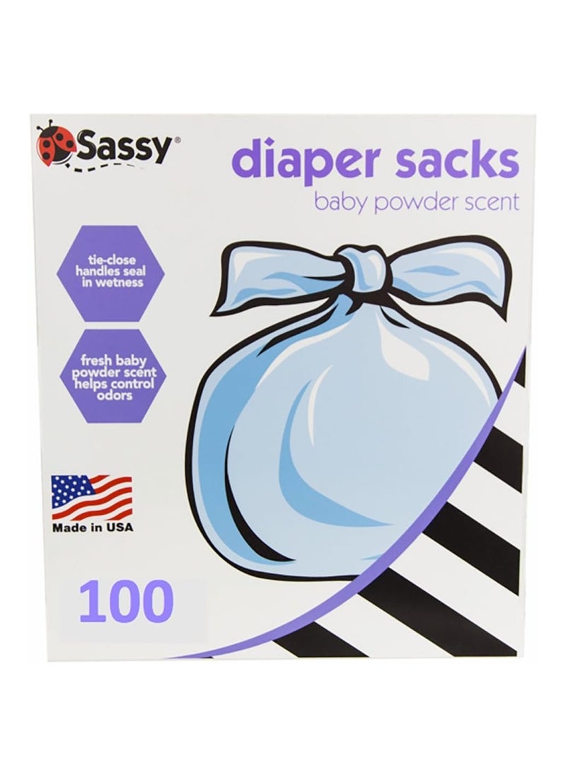 Disposable Scented Diaper Sacks 100 Count 25 Sacks Per Roll Blue 40012