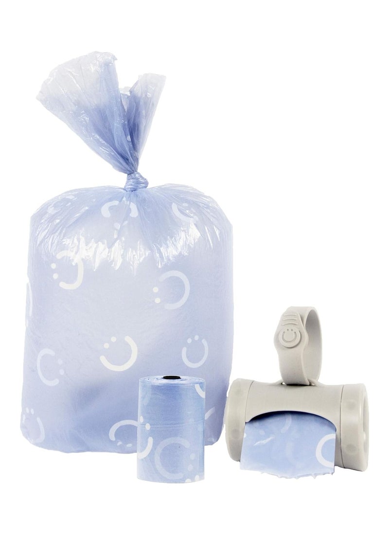 On The Go Gray Bag Dispenser And Waste Disposal Bags Refill Lavender Scented Baby Savings Bundle