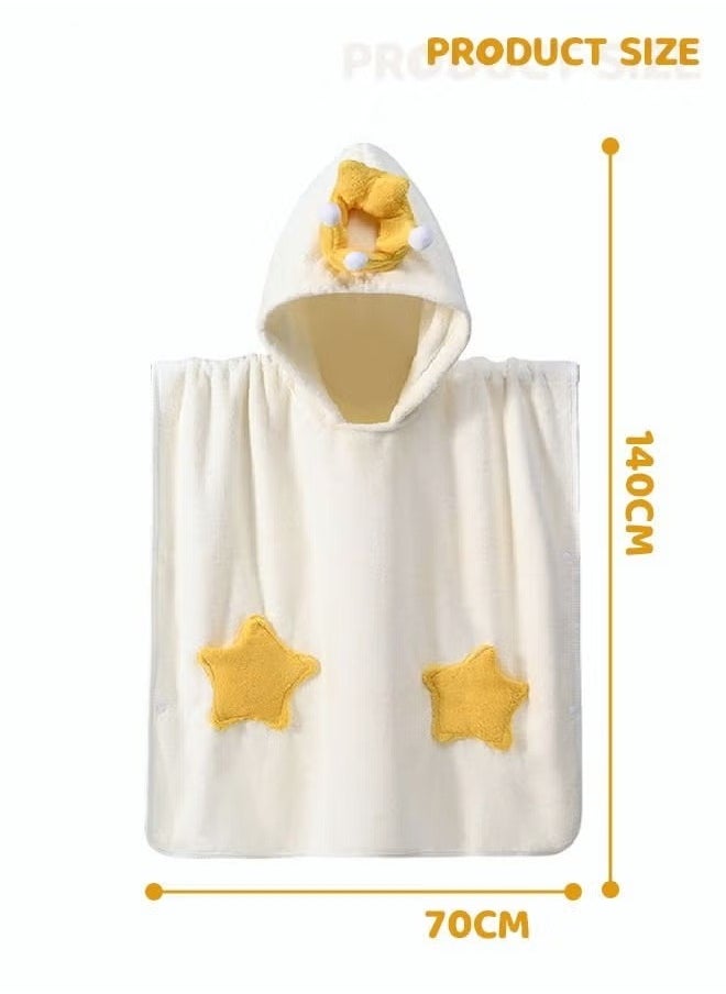 Baby Kids Hooded Bath Towel Fast Water Absorption Soft and Skin-friendly Baby Quilt 70*130cm±2cm