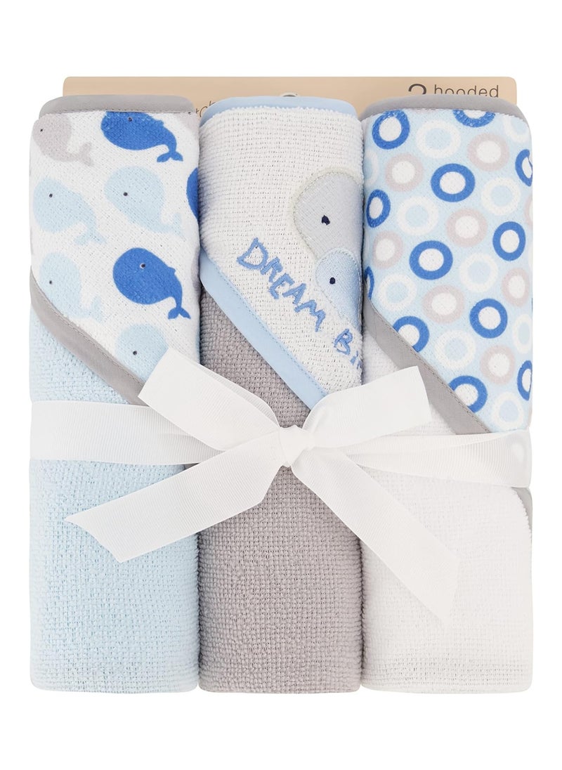Pack Of 3 Hooded Towels For Baby Boy