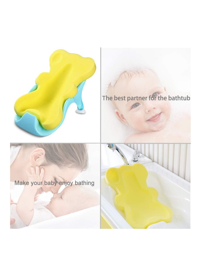 Soft Infant Bath Sponge Anti Bacterial And Skid Proof Baby Bath Mat Newborn Odour Free (Yellow)
