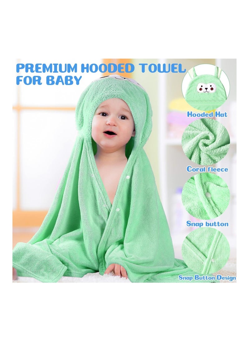 4 Pack Baby Bath Towel 28 X 55 Soft Hooded Towel Wrap Girls Highly Absorbent