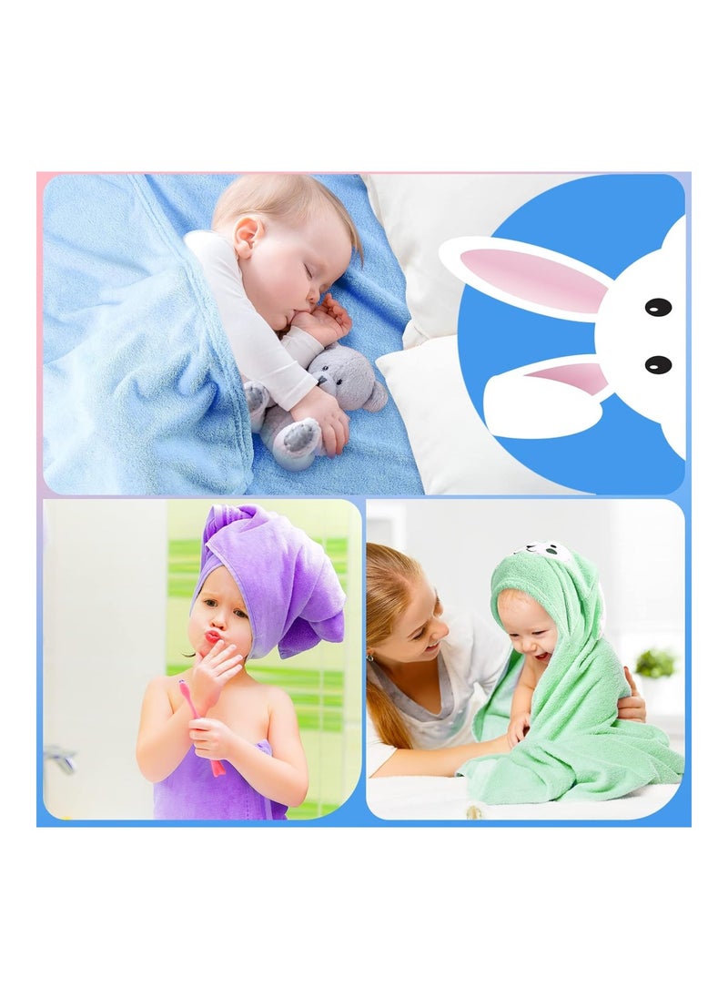 4 Pack Baby Bath Towel 28 X 55 Soft Hooded Towel Wrap Girls Highly Absorbent
