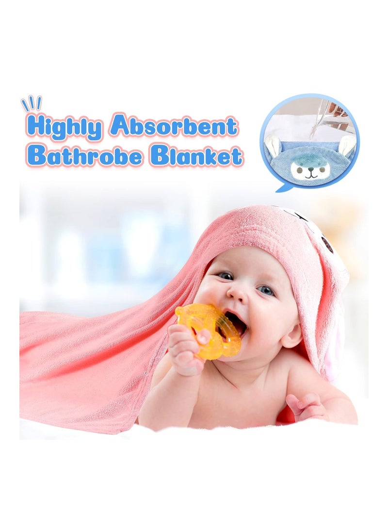 4 Pack Baby Bath Towel 28 X 55 Soft Hooded Towel Wrap Girls Highly Absorbent