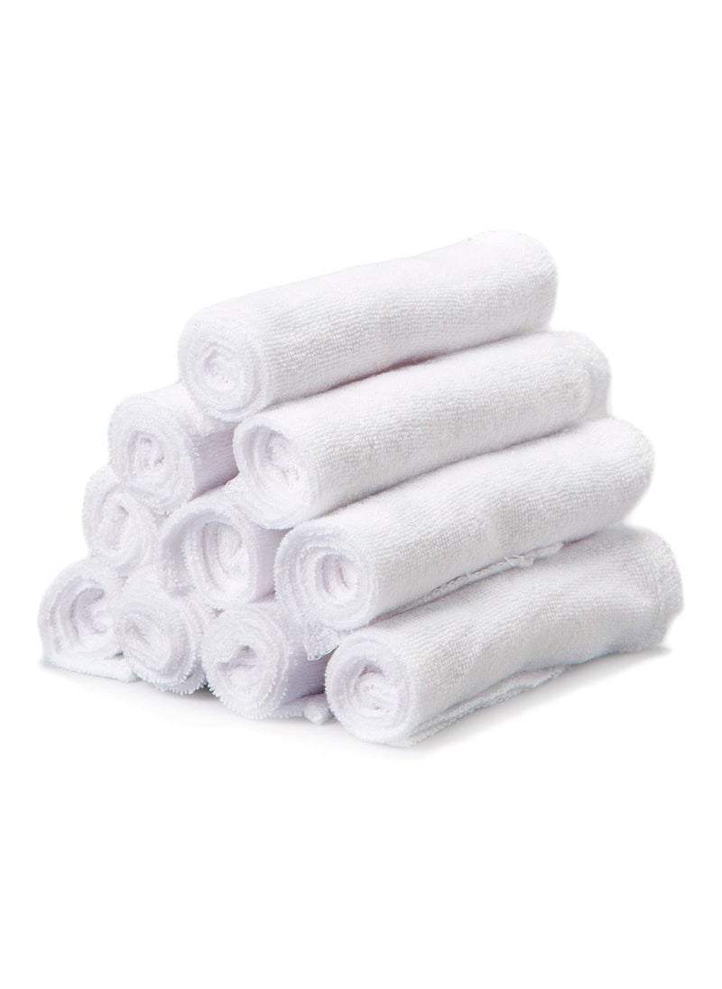 Pack Of 10 Washcloth, White