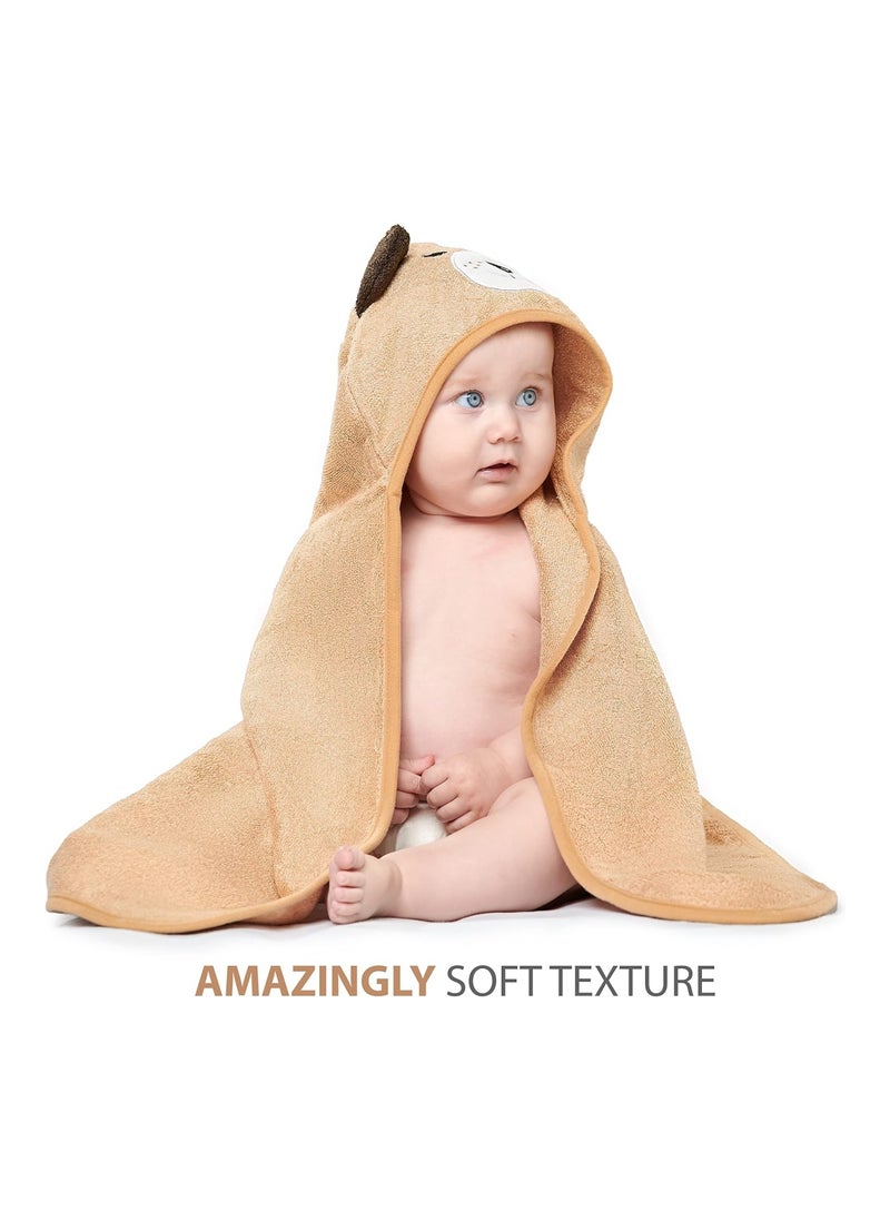 Bamboo Baby Towel With Unique Dog Design