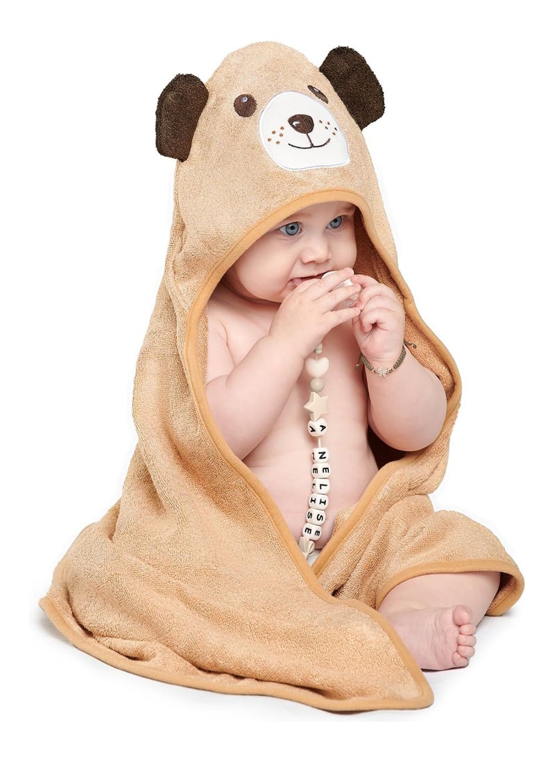 Bamboo Baby Towel With Unique Dog Design