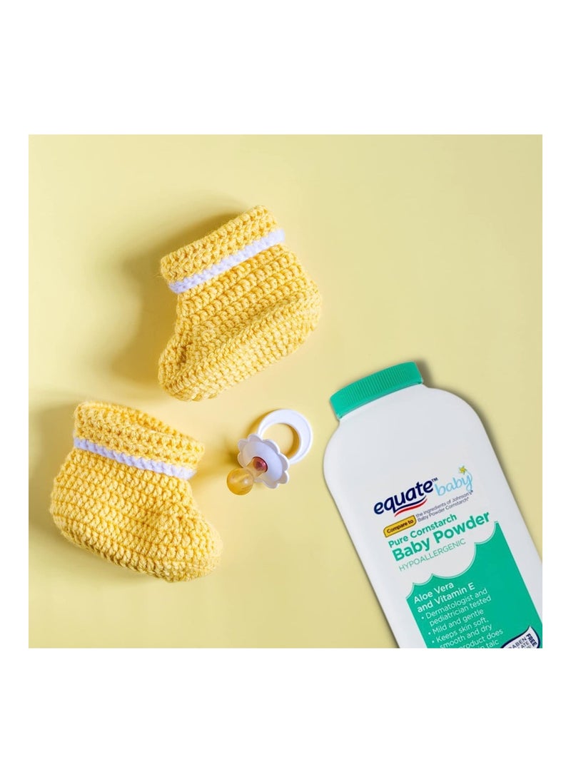 Pure Cornstarch Baby Powder Aloe and Vitamin E (22 oz - 2 Pack)