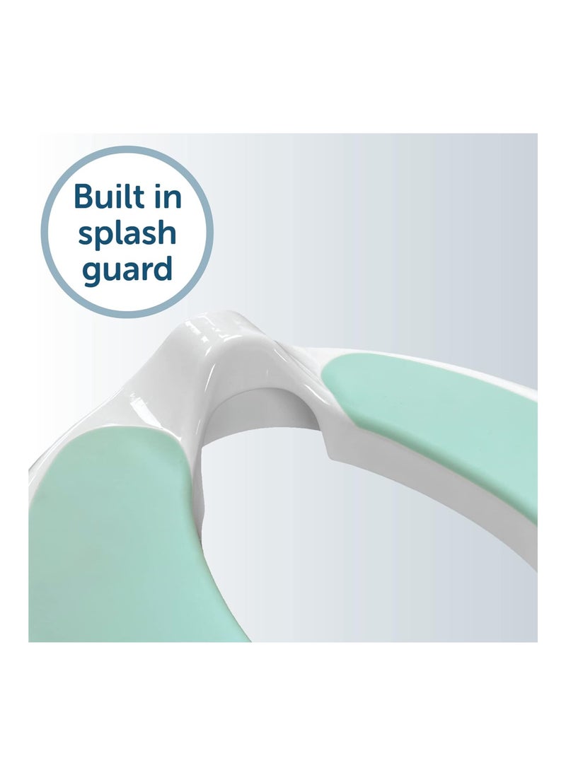 Potty Training Seat With Handles Fits Round And Oval Toilets Non Slip With Splash Guard Includes Free Storage Hook