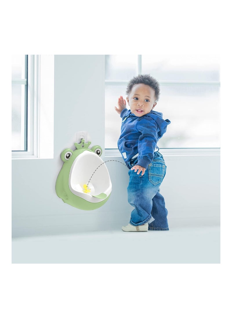Potty Training Urinal Boy Urinal Kids Toddler Pee Trainer Bathroom Funny Baby Training Potties（Green）
