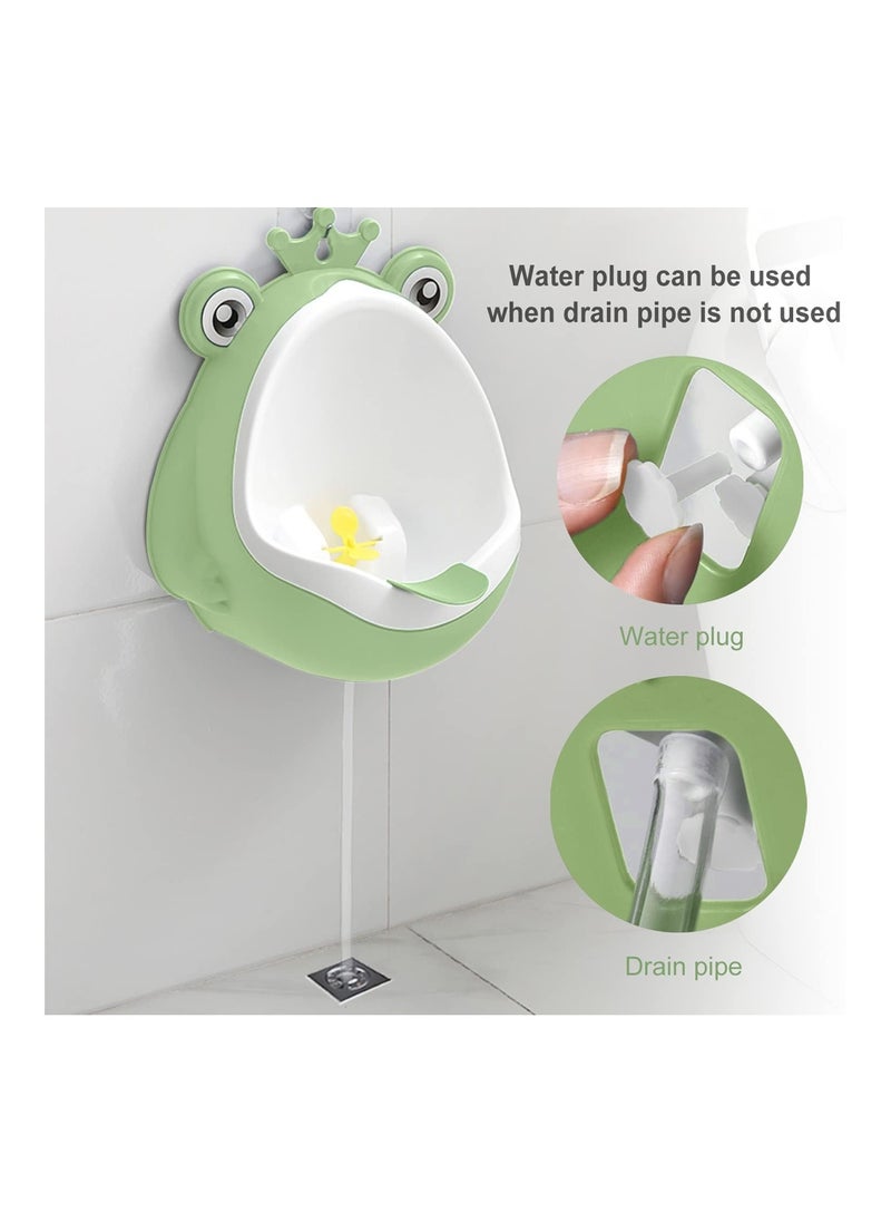 Potty Training Urinal Boy Urinal Kids Toddler Pee Trainer Bathroom Funny Baby Training Potties（Green）