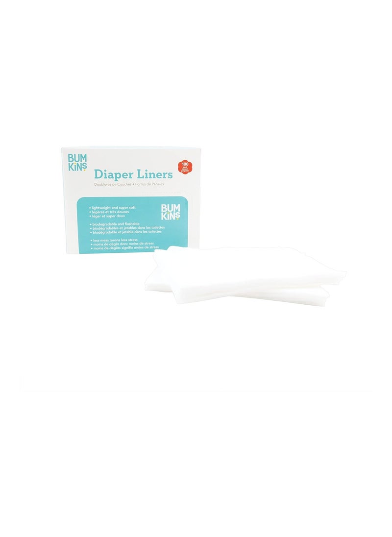 Disposable Cloth Diaper Liner, Biodegradable, Neutral, 100 Count, (Pack Of 1)
