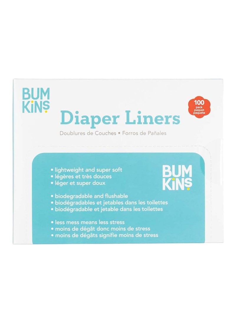 Disposable Cloth Diaper Liner, Biodegradable, Neutral, 100 Count, (Pack Of 1)