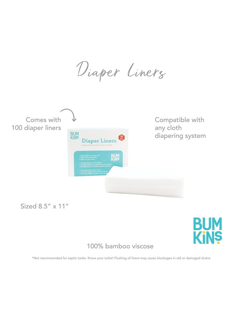 Disposable Cloth Diaper Liner, Biodegradable, Neutral, 100 Count, (Pack Of 1)