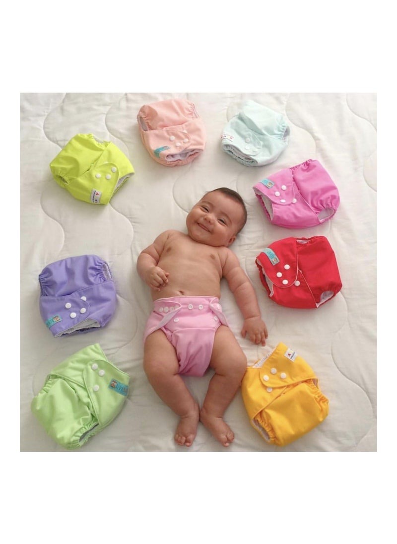 Baby Cloth Diapers One Size Adjustable Washable Reusable For Baby Girls And Boys 6 Pack With 12 Inserts 6Bm98