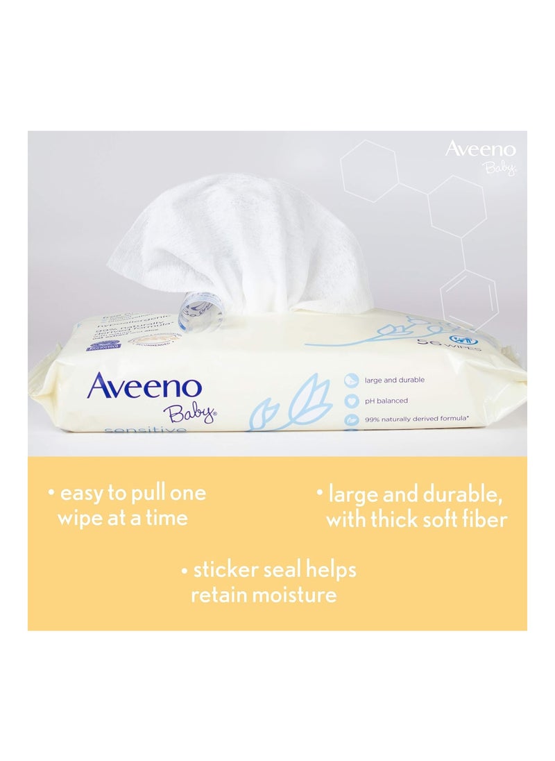 Sensitive All Over Wipes, Pack Of 6 X 56 , 336 Count