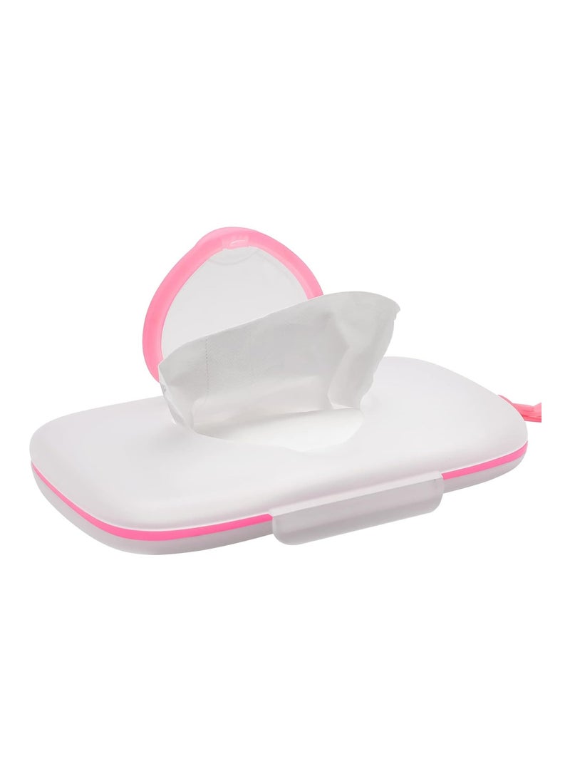 Baby Wipes Dispenser Refillable Container For Car Bathroom Living Room Pink