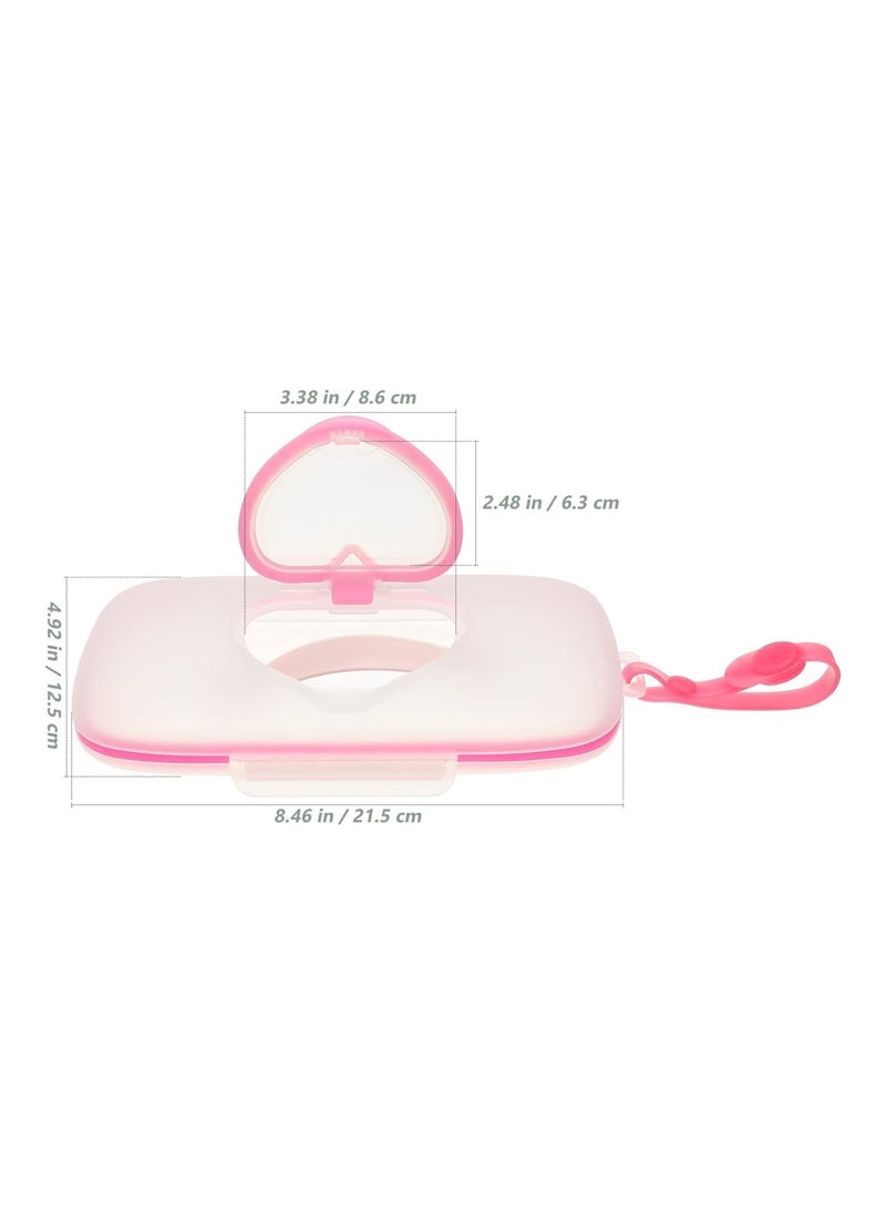 Baby Wipes Dispenser Refillable Container For Car Bathroom Living Room Pink