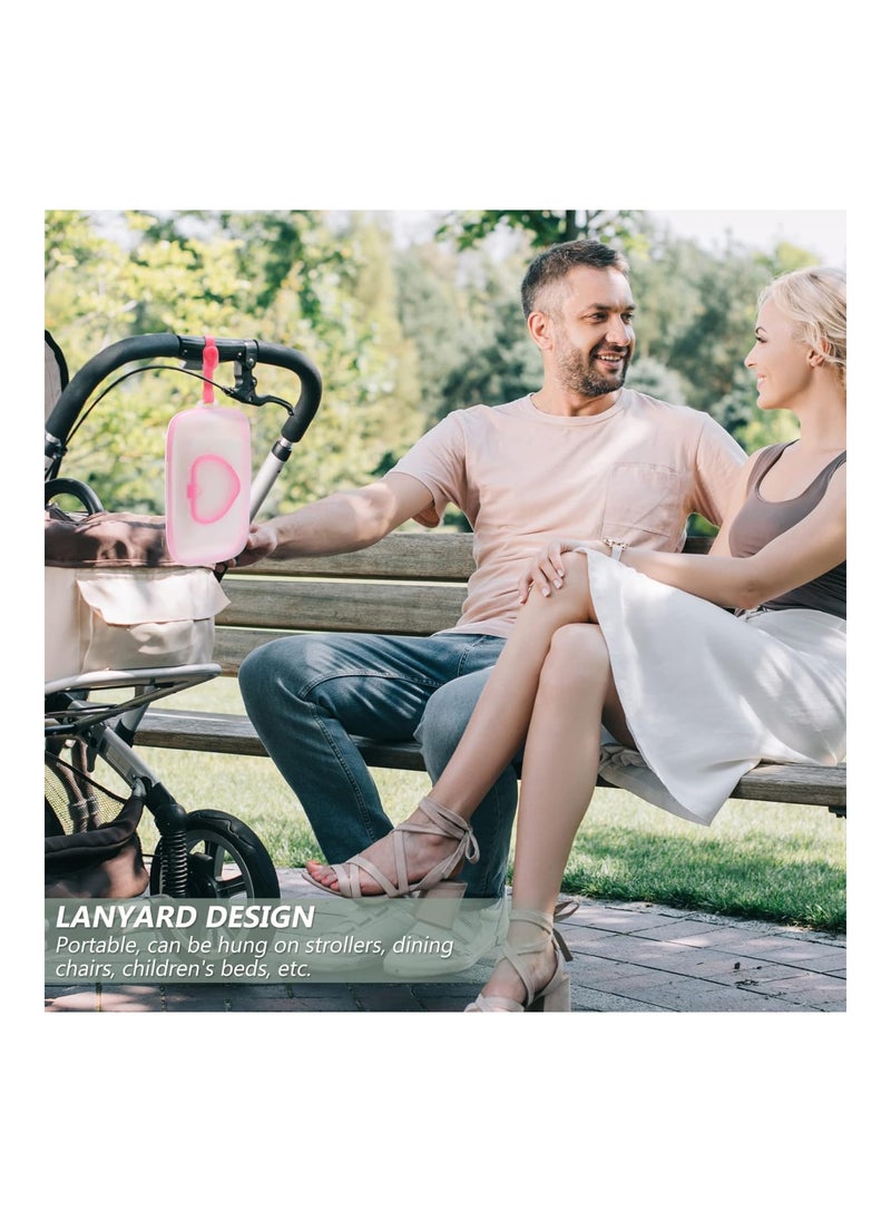 Baby Wipes Dispenser Refillable Container For Car Bathroom Living Room Pink
