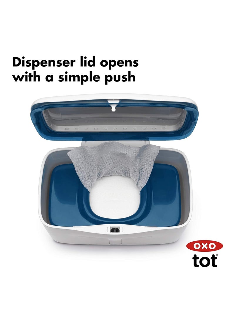 Tot Perfect Pull Wipes Dispenser, Navy, 1 Count (Pack Of 1)
