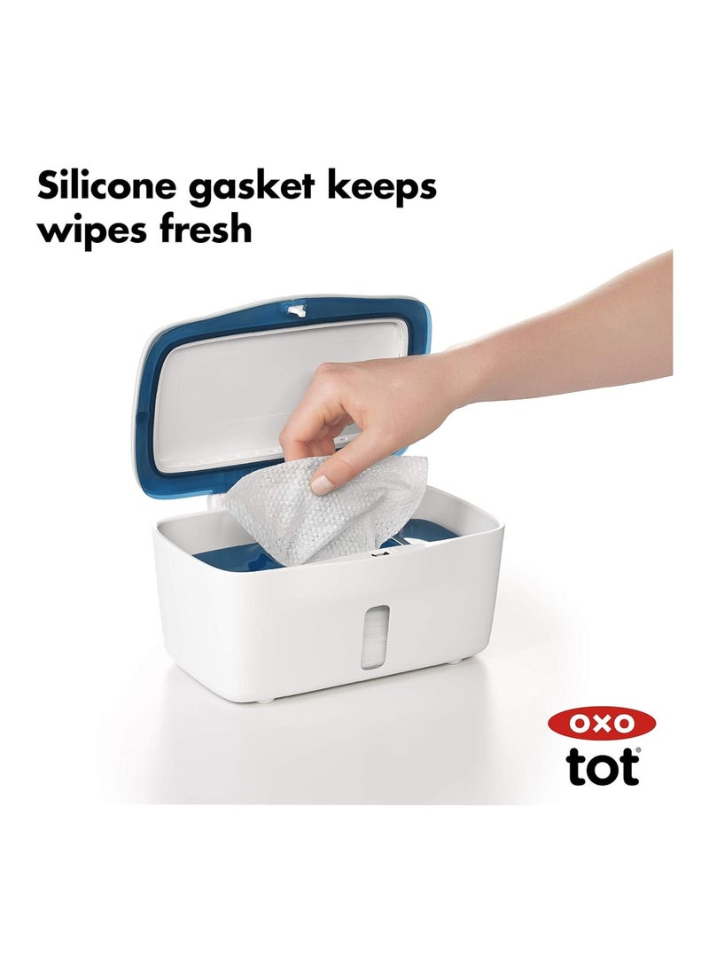 Tot Perfect Pull Wipes Dispenser, Navy, 1 Count (Pack Of 1)
