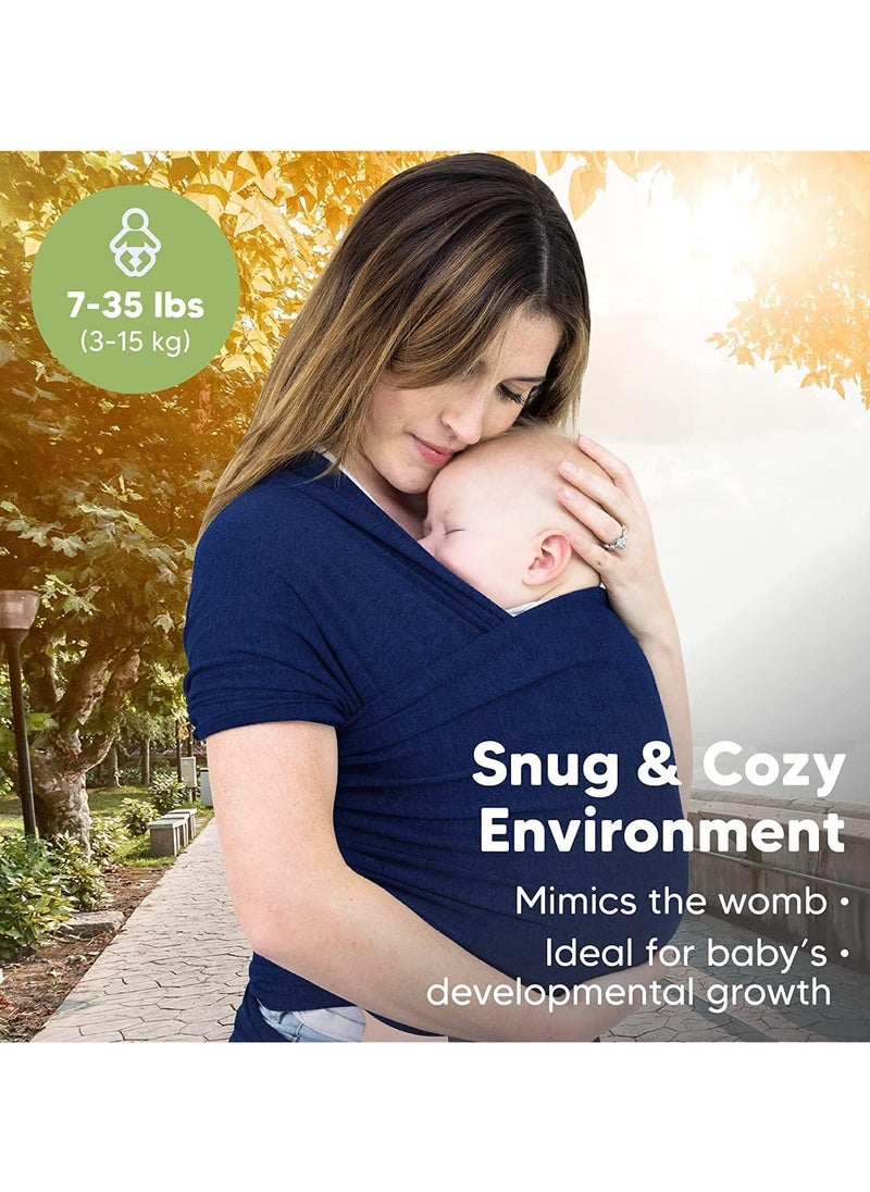 Baby Wrap Carrier - All in 1 Original Breathable Baby Sling, Lightweight,Hands Free Baby Carrier Sling