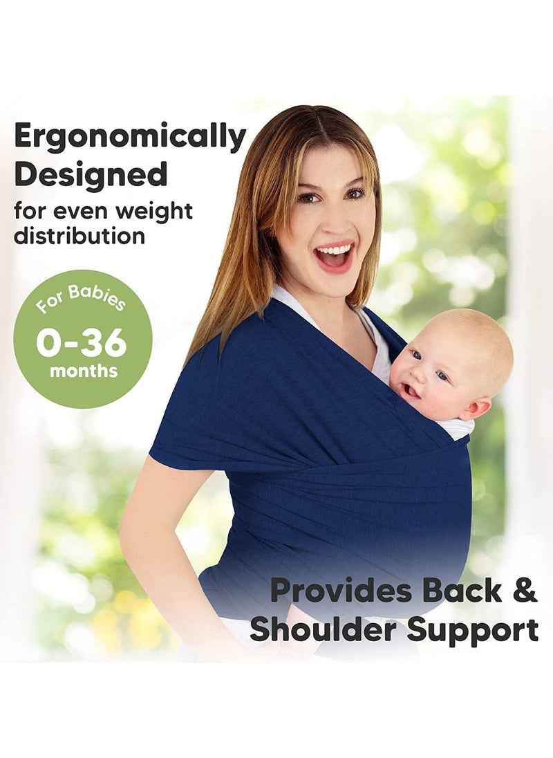 Baby Wrap Carrier - All in 1 Original Breathable Baby Sling, Lightweight,Hands Free Baby Carrier Sling