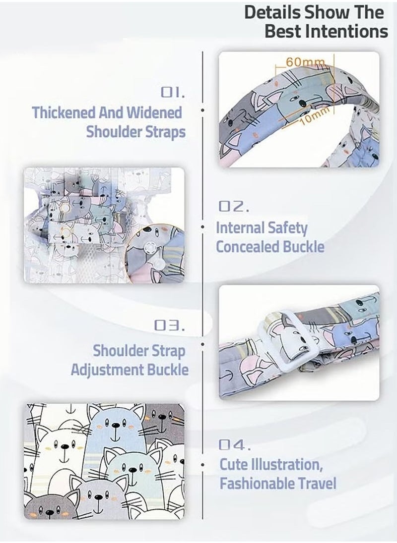 Baby Adjustable Wraps Carrier, Breathable Ergonomic Front Facing/Back Carriers for Newborn Newborn to Toddler 0-15kg, One Size Fits All