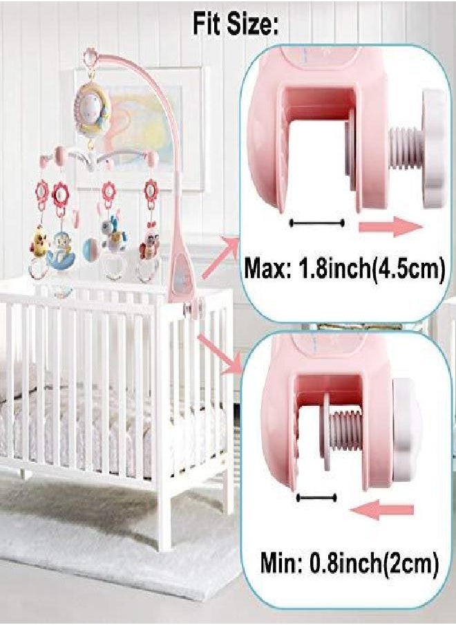 Baby Musical Crib Mobile with Timing Function Projector and Lights,Hanging Rotating Rattles and Remote Control Music Box with 150 Melodies,Toy for Newborn 0-24 Months