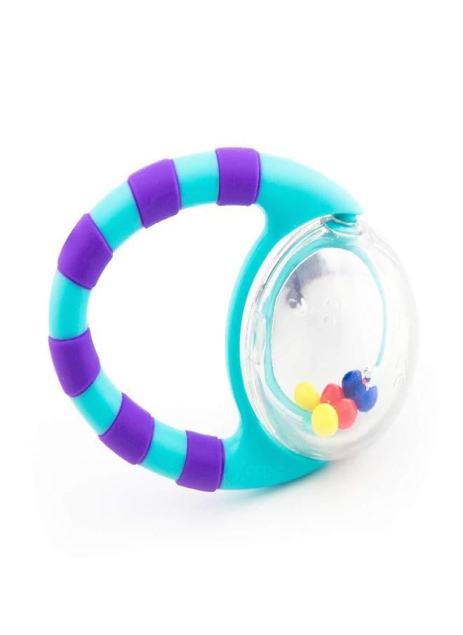 Sassy Flip & Grip Rattle | Value 2 Pack | Developmental Toy with Rattle Beads | Spinning Discs with Mirror | For Ages 3 Months and Up